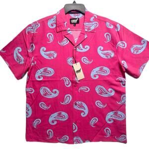 Fresh Prints of Bel-Air Shirt Men’s Large NWT Pink Paisley Button Up 4-Way